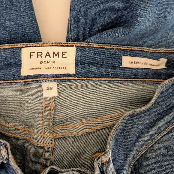 FRAME DENIM Women's Le Skinny de Jeanne Jeans  Size 29  Blue Denim - Picture 5 of 7